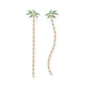 Coconut palm dangle earrings
